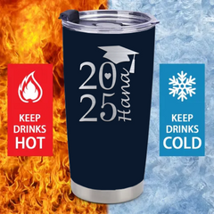 Customized Graduation Season Thermos Cup - Personalized 2025 Graduation Logo Commemorative Thermos Cup - A Commemorative Gift For Family,Friend,BFF,Graduate