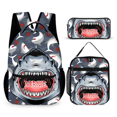 Customized Children'S Shark Backpack With Personalized Name-A Gift For Boys At The Beginning Of School Season
