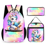 Unicorn Reading Book Custom Backpack - Gift for Back-to-School Season