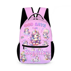 Custom Backpack with Childlike Style - Personalized Name - Start The School Season