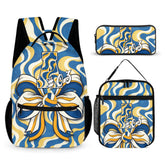 Ball Bow Initials Customized Backpack - A Great Gift For Your Child To Start The School Season!