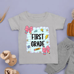 Back To School Colorful Graffiti Kid’s T-Shirt - Personalized Kid’s Name - New Semester Gift