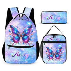 Personalized Shiny Butterfly Children's Backpack β Personalized Name Backpack β Back-to-School Gift