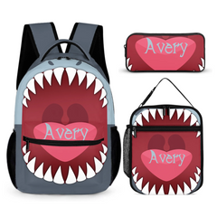 Customized Megalodon Backpack With Personalized Name - A Cool Gift For Children In The School Season