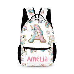 Beautiful Unicorn Alphabet - Personalized Name Backpack