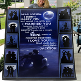 Customized Love Goodnight Blanket - Personalized Name - Gift For Girlfriend, Wife