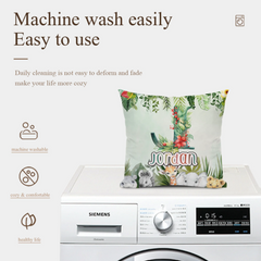 Customized jungle animal flannel pillowcase