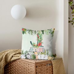 Customized jungle animal flannel pillowcase