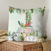 Customized jungle animal flannel pillowcase