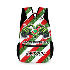 Monster Squad Leader Customized Backpack - Personalized Title and Name - Christmas Gift For Kids, Children