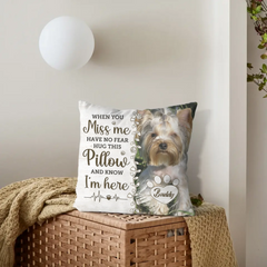 Customized Pet Lover Photo Pillows - Personalized Pet Photo And Name - Gift For Pets Lovers, Owners