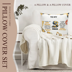 Customized Truck Dinosaurs Kid Alphabet Hug Pillow - Personalized Name And Initial - Gift for kids, Boys