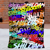 Personalized Graffiti Name Blanket - Custom Street Art Style & Name - Gift For Kids, Teens & Adults