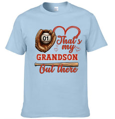 Personalized That's My Grandson/Granddaughter Out There - 3/4 Baseball Shirt