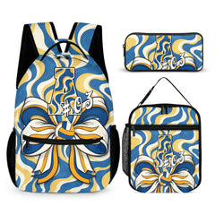 Ball Bow Initials Customized Backpack - A Great Gift For Your Child To Start The School Season!