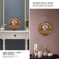 Custom Pet Door Signs - Round Wooden Nameplates for Pet Lovers