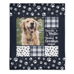 You Were My Favorite Hello and My Hardest Goodbye - Customized Pet Photo Blanket