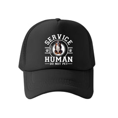 Service Human, Do Not Pet - Dog Personalized Custom Vintage Washed Denim Baseball Cap - Father's Day, Mother's Day, Gift For Mom, Dad, Pet Owners, Pet Lovers