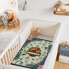 Personalized Dinosaur Educational Blanket – Custom Educational Blanket – Gift for Kids
