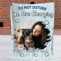 We Are Charging Customized Pet Blanket - Personalized Photo - Gift For Pet Lovers, Owners