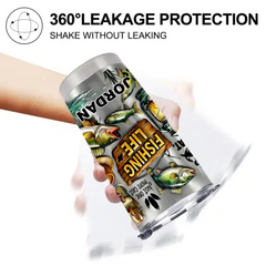Eat Sleep Fish Repeat Customized Thermos Cup - Personalized Name - Gift For Fishing Enthusiasts