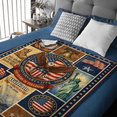 Customized USA 250th Anniversary Eagle Blanket - Personalized Name - Patriot's Memorabilia