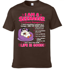 I Am A Seenager Clothing - Funny Senior Teenager Penguin Design - Humorous Retirement Gift For Women