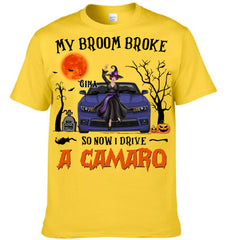 My Broom Broke Camaro Clothing - Personalized Name - Halloween Gift For Camaro Lovers